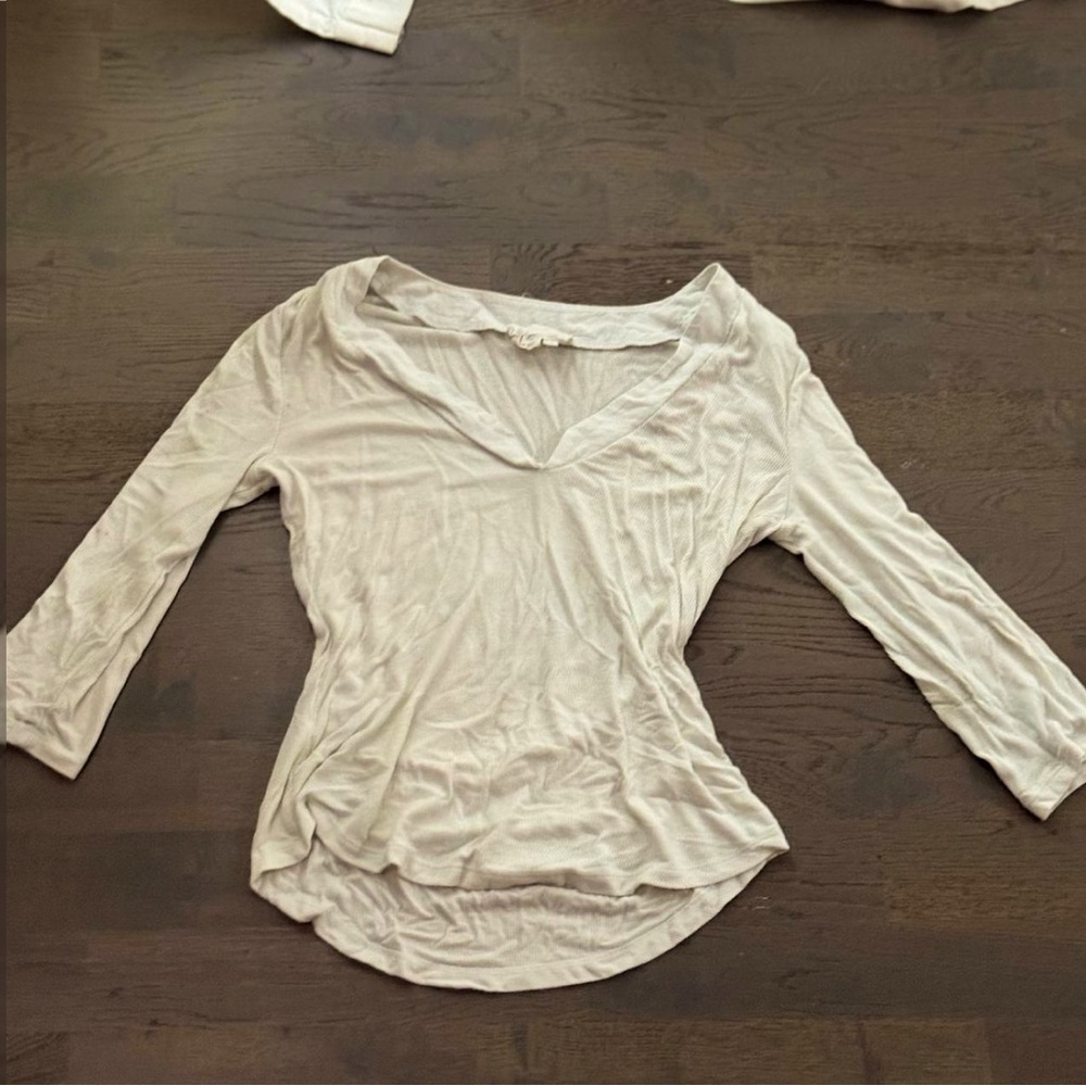 Super cute white Anthropologie shirt.
